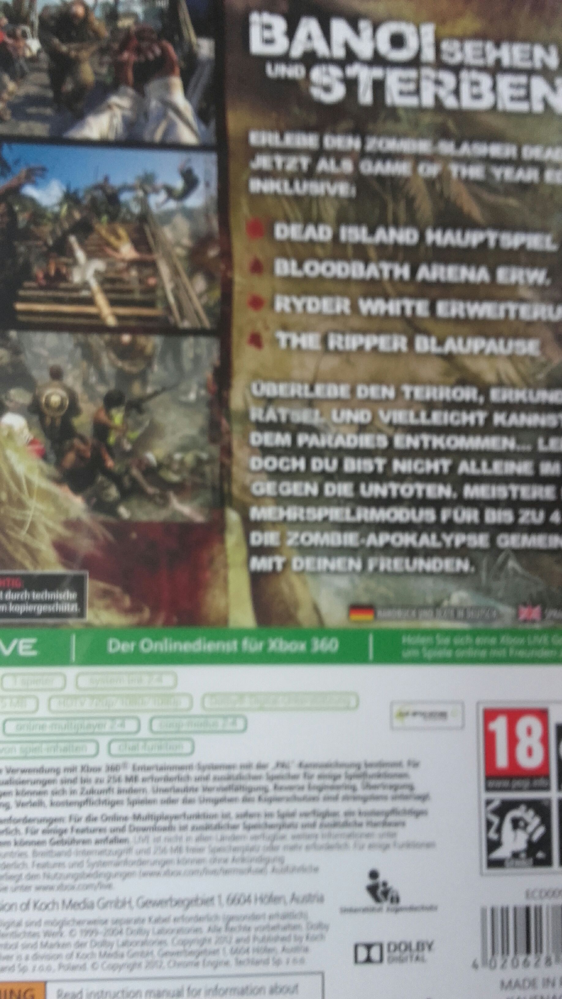 Dead Island - Microsoft Xbox 360 video game collectible [Barcode 4020628091095] - Main Image 2