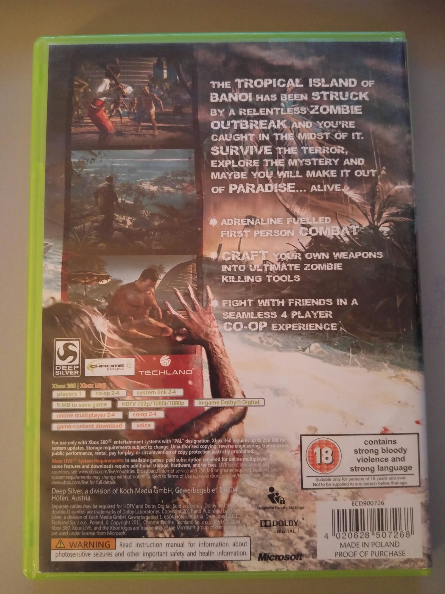 Dead Island - Microsoft Xbox 360 (Deep Silver - 1) video game collectible [Barcode 4020628507268] - Main Image 2