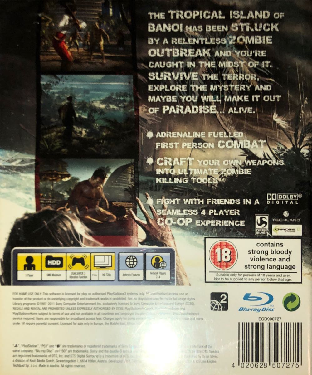 Dead Island - Sony PlayStation 3 (PS3) (Techland - 4) video game collectible [Barcode 4020628507275] - Main Image 2