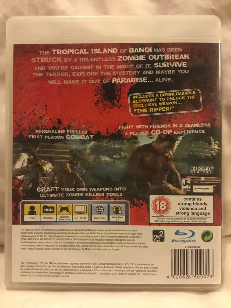 Dead Island - Sony PlayStation 3 (PS3) (Deep Silver - 1) video game collectible [Barcode 4020628509323] - Main Image 2