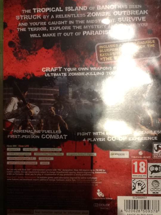 Dead Island - Microsoft Xbox 360 (Deep Silver & Techland - 4) video game collectible [Barcode 4020628509378] - Main Image 2