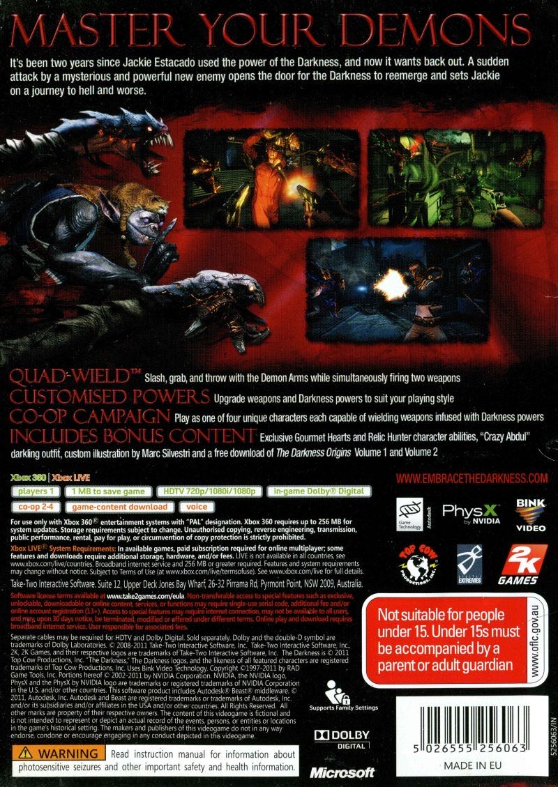 The Darkness 2 - Limited Edition (Lenticular) - Microsoft Xbox 360 (2K Games - 1-4) video game collectible [Barcode 5026555256162] - Main Image 2