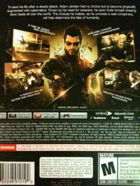 Deus Ex - Human Revolution - Sony PlayStation 3 (PS3) (Square Enix - 1) video game collectible [Barcode 662248910192] - Main Image 2