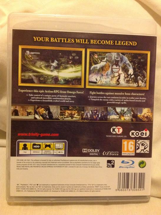 Trinity Souls Of Zill O’ll - Sony PlayStation 3 (PS3) (Tecmo Koei - 1) video game collectible [Barcode 5060073306541] - Main Image 2