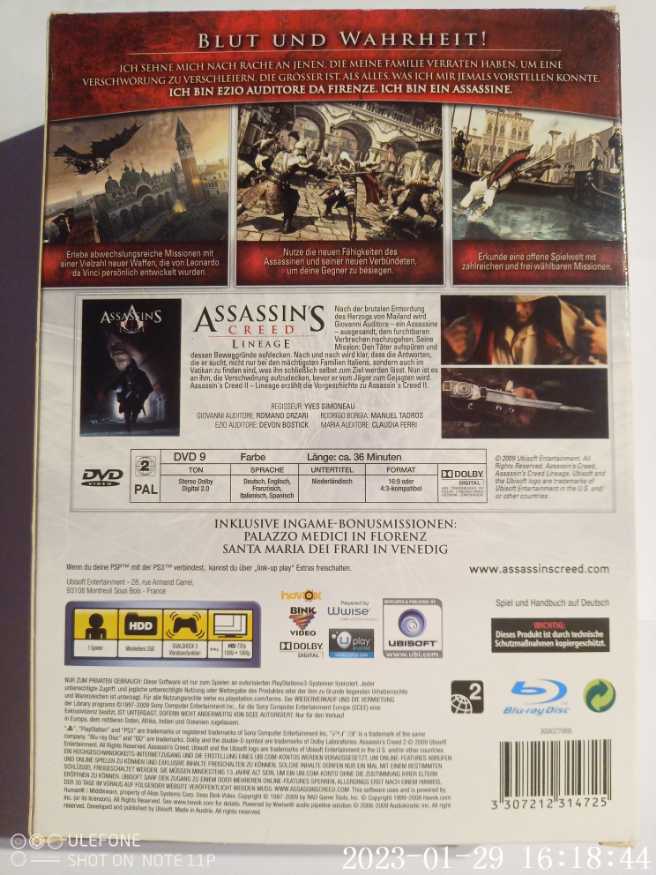 Assassin’s Creed II - Lineage Efition - Sony PlayStation 3 (PS3) video game collectible [Barcode 3307212314725] - Main Image 2
