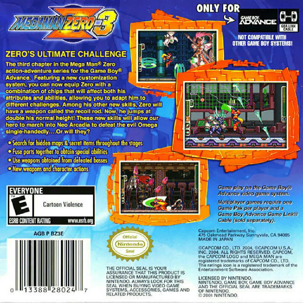Megaman Zero 3 - Nintendo Game Boy Advance (GBA) video game collectible - Main Image 2