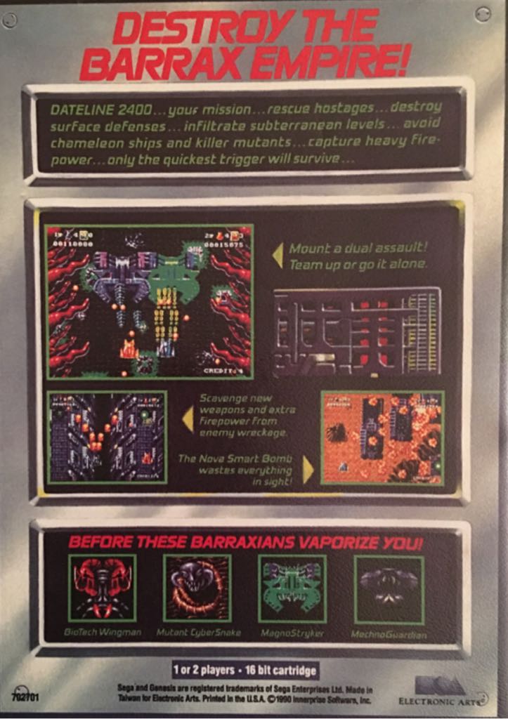 Battle Squadron - Sega Mega Drive (2) video game collectible [Barcode 5015839166006] - Main Image 2