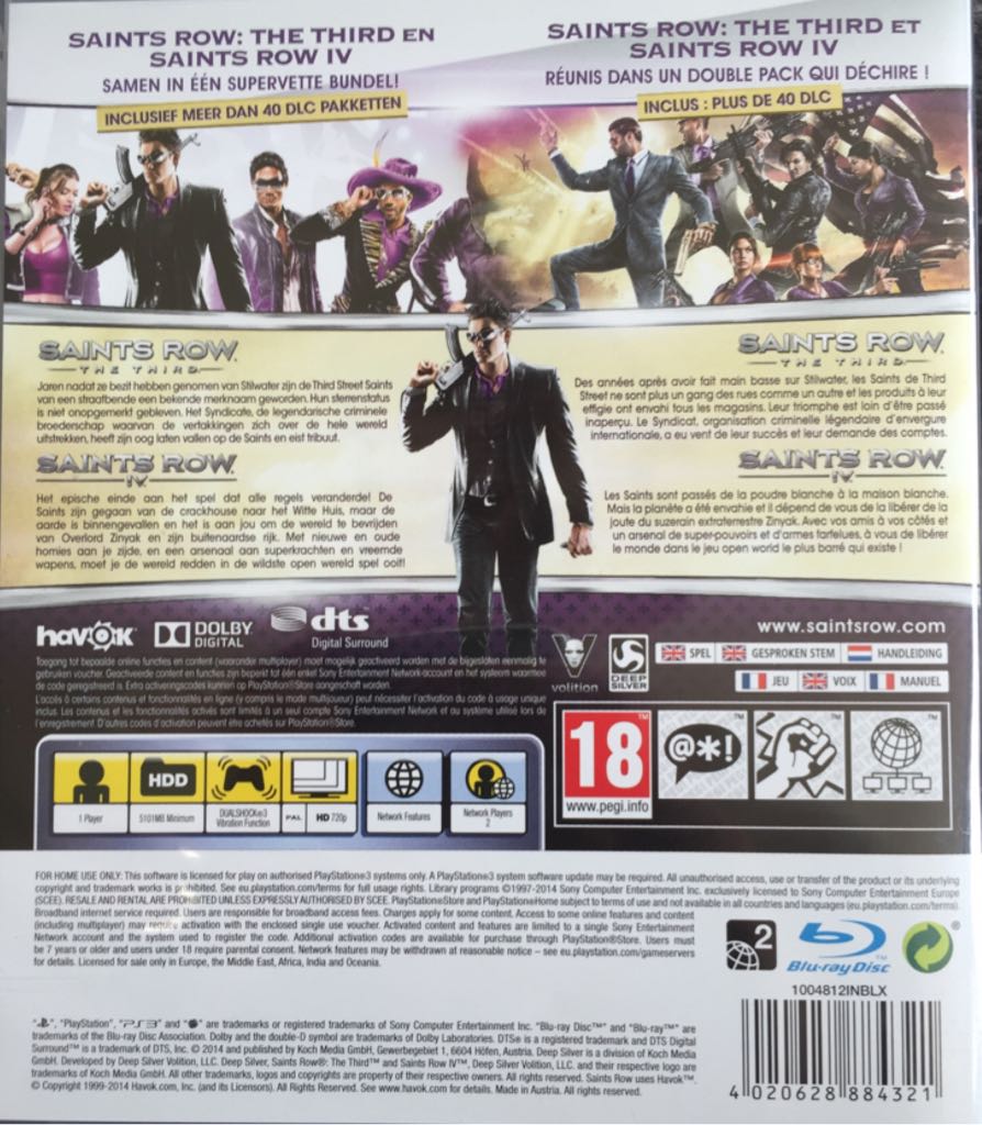 Saints Row Double Pack - Sony PlayStation 3 (PS3) (1) video game collectible [Barcode 4020628884321] - Main Image 2