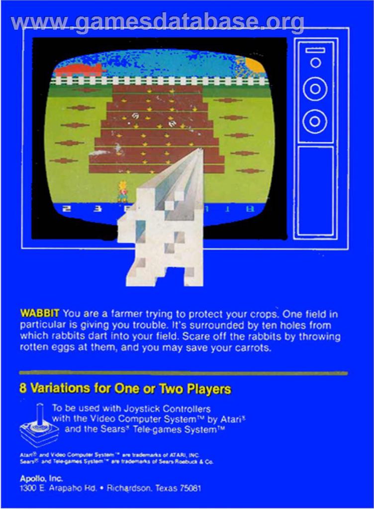 Wabbit - Atari 2600 video game collectible - Main Image 2