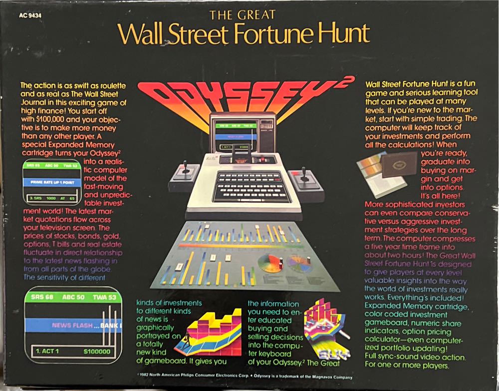 The Great Wall Street Fortune Hunt - Magnavox Odyssey video game collectible - Main Image 2