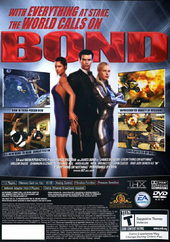 007: Everything or Nothing - Sony PlayStation 2 (PS2) (EA Games / Electronic Arts) video game collectible [Barcode 5035223035428] - Main Image 2