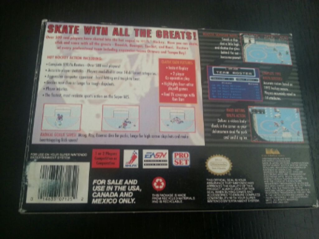 NHLPA Hockey ’93 - Nintendo Super Nintendo Entertainment System (SNES) (Electronic Arts/EA Games - 2) video game collectible [Barcode 5015839052880] - Main Image 2
