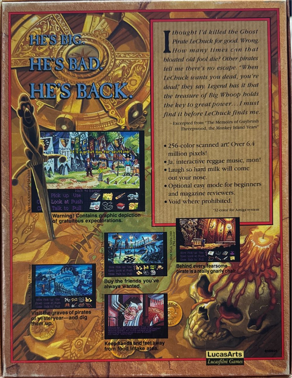 Monkey Island 2 - PC (LucasArts - 1) video game collectible [Barcode 023272103125] - Main Image 2