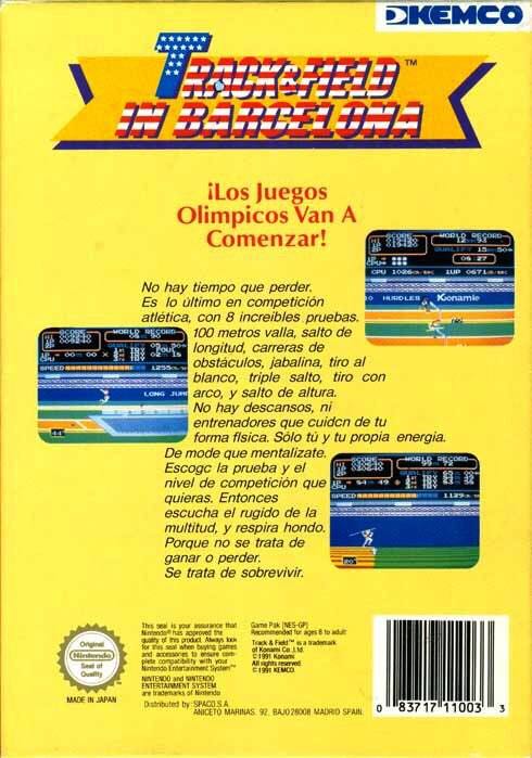 Track & Field in Barcelona - Nintendo Entertainment System (NES) (Kemco - 2) video game collectible - Main Image 2