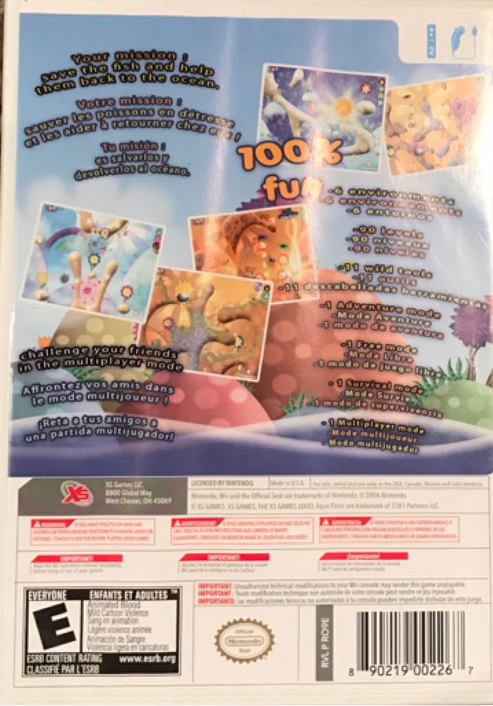 Aqua Panic! - Nintendo Wii (XS Games) video game collectible [Barcode 890219002267] - Main Image 2