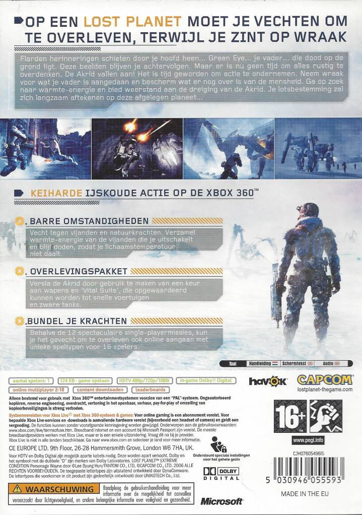 Lost Planet Extreme Condition - Microsoft Xbox 360 (Capcom - 1) video game collectible [Barcode 5030946055593] - Main Image 2