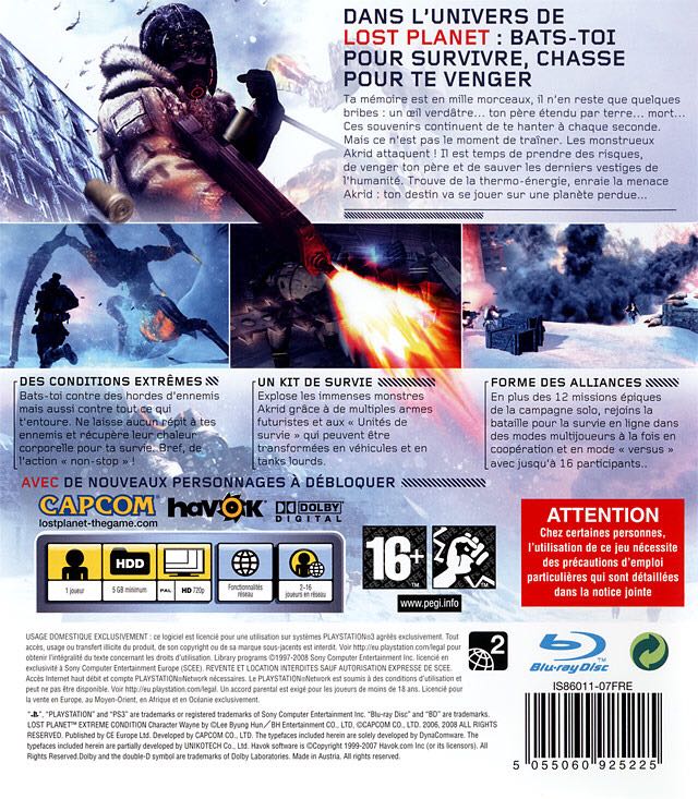 Lost Planet - Sony PlayStation 3 (PS3) (Capcom - 1(2-4)) video game collectible [Barcode 5055060925225] - Main Image 2