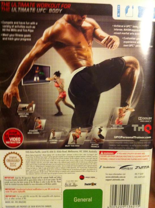 UFC Trainer: The Ultimate Fitness System - Nintendo Wii video game collectible - Main Image 2