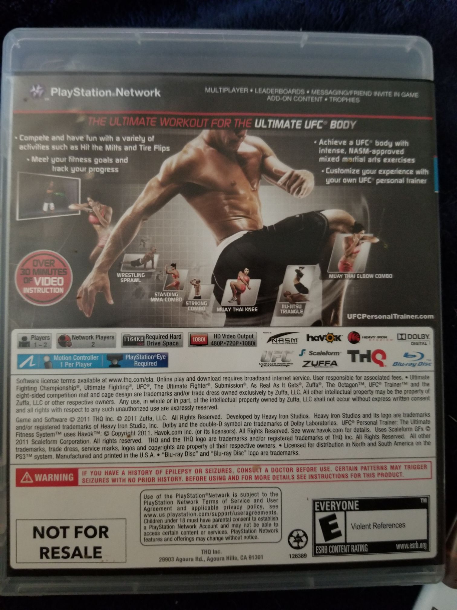 UFC Trainer: The Ultimate Fitness System - Sony PlayStation 3 (PS3) video game collectible - Main Image 2