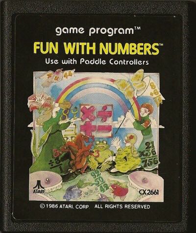 Fun With Numbers - Atari 2600 (Atari, Inc.) video game collectible - Main Image 2