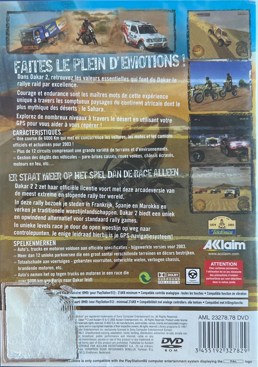 Dakar 2 (french 2 Disc Edition) - Sony PlayStation 2 (PS2) video game collectible [Barcode 3455192327829] - Main Image 2