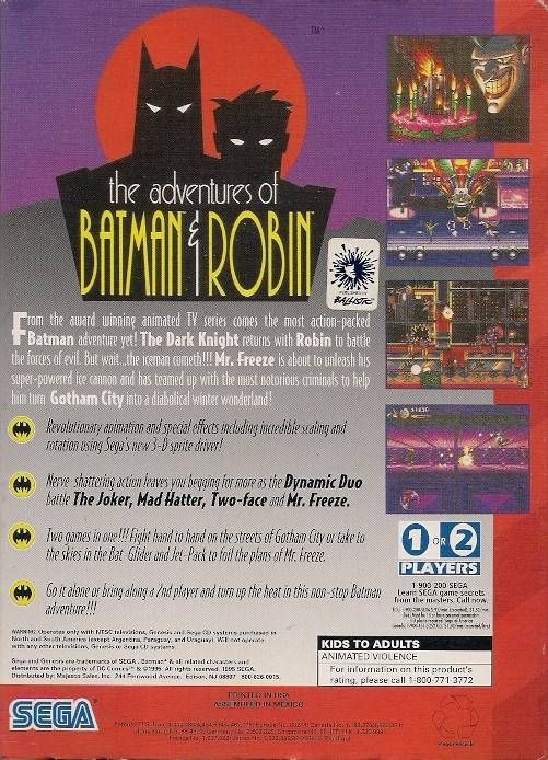 Adventures of Batman & Robin, The - Sega Genesis (Mega Drive) (Sega - 2) video game collectible - Main Image 2