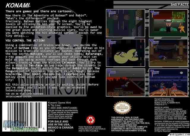 The Adventures of Batman & Robin  - Nintendo Super Nintendo Entertainment System (SNES) video game collectible - Main Image 2