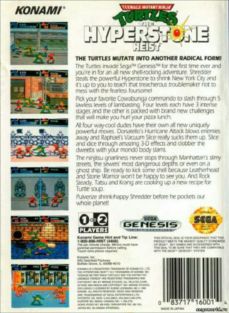 Teenage Mutant Ninja Turtles: The Hyperstone Heist - Sega Mega Drive video game collectible - Main Image 2