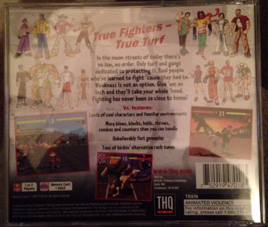 Vs. - Sony PlayStation (THQ - 1-2) video game collectible [Barcode 752919470183] - Main Image 2