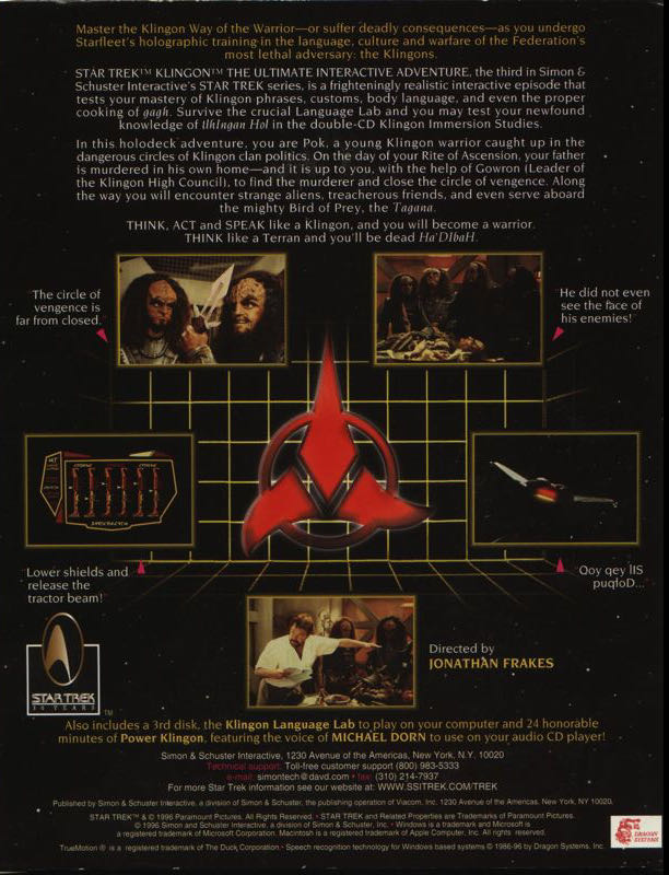 Star Trek Klingon - PC (Simon & Schuster Interactive) video game collectible [Barcode 076714528734] - Main Image 4