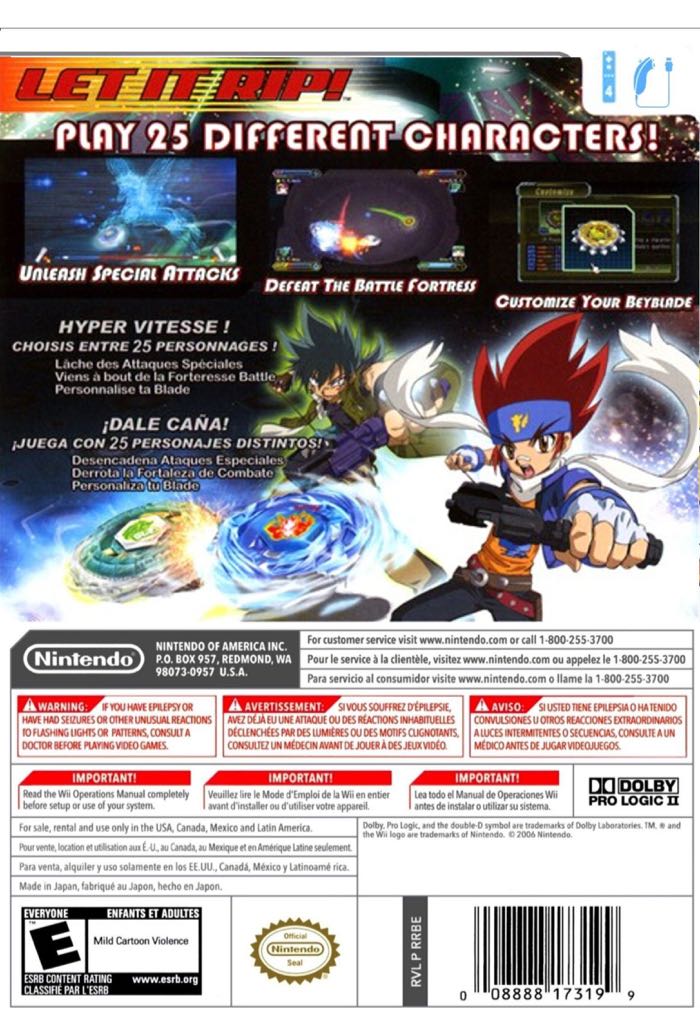 Beyblade Metal Fusion Battle Fortress - Nintendo Wii video game collectible - Main Image 2