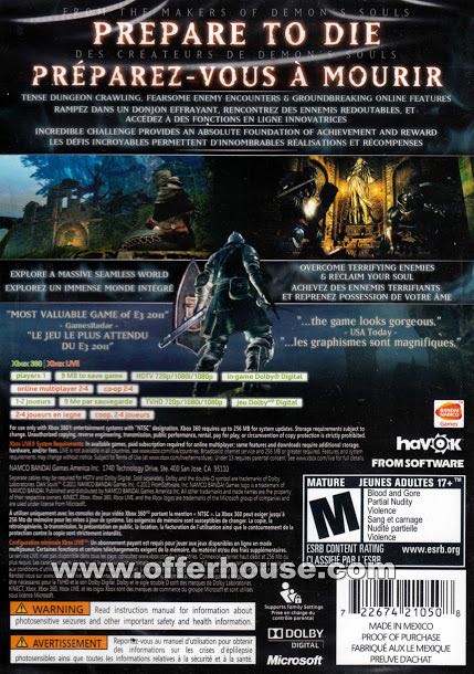 Dark Souls - Microsoft Xbox 360 (Namco Bandai - 1) video game collectible [Barcode 3391891956314] - Main Image 2