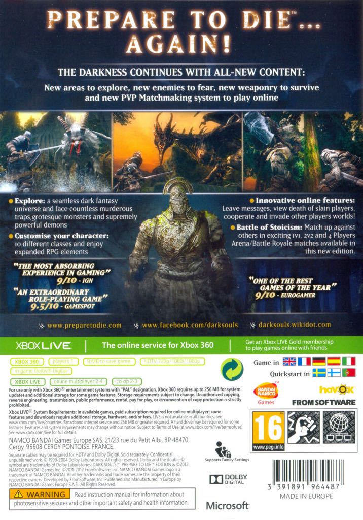 Dark Souls - Microsoft Xbox 360 (Namco Bandai Games America Inc - 1) video game collectible - Main Image 2