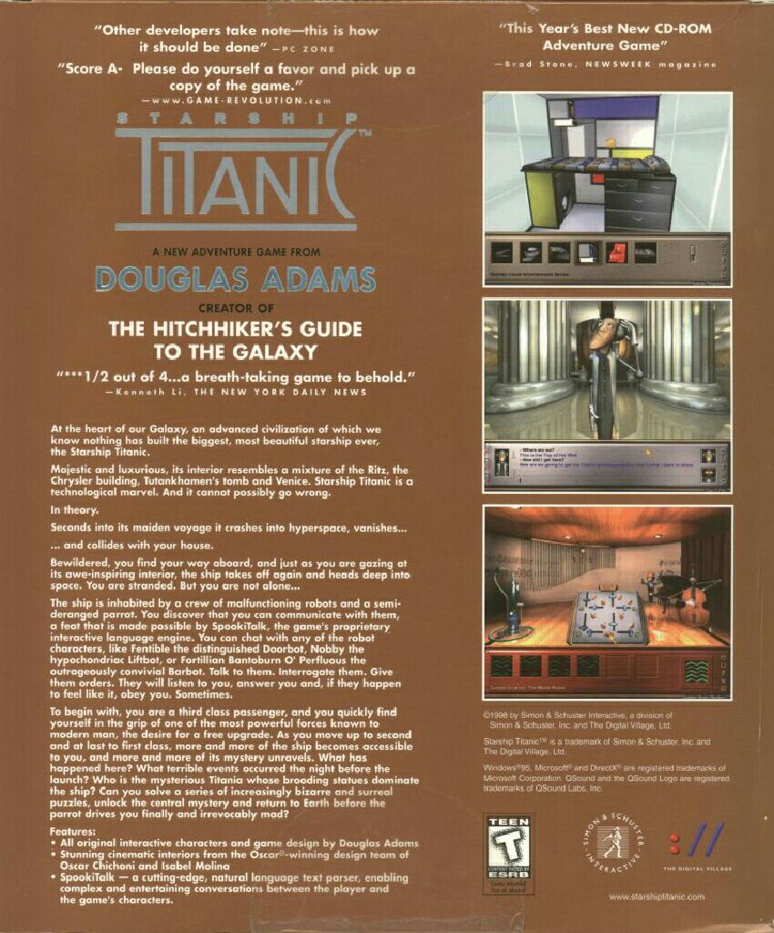 Starship Titanic - PC (Simon & Schuster Interactive) video game collectible [Barcode 7330089100746] - Main Image 2