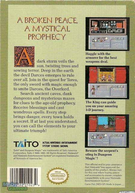Dungeon Magic: Sword of The Elements - Nintendo Entertainment System (NES) video game collectible - Main Image 2