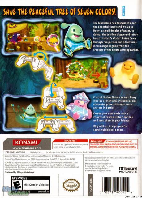 Dewy’s Adventure - Nintendo Wii (Konami - 4) video game collectible [Barcode 083717400554] - Main Image 2