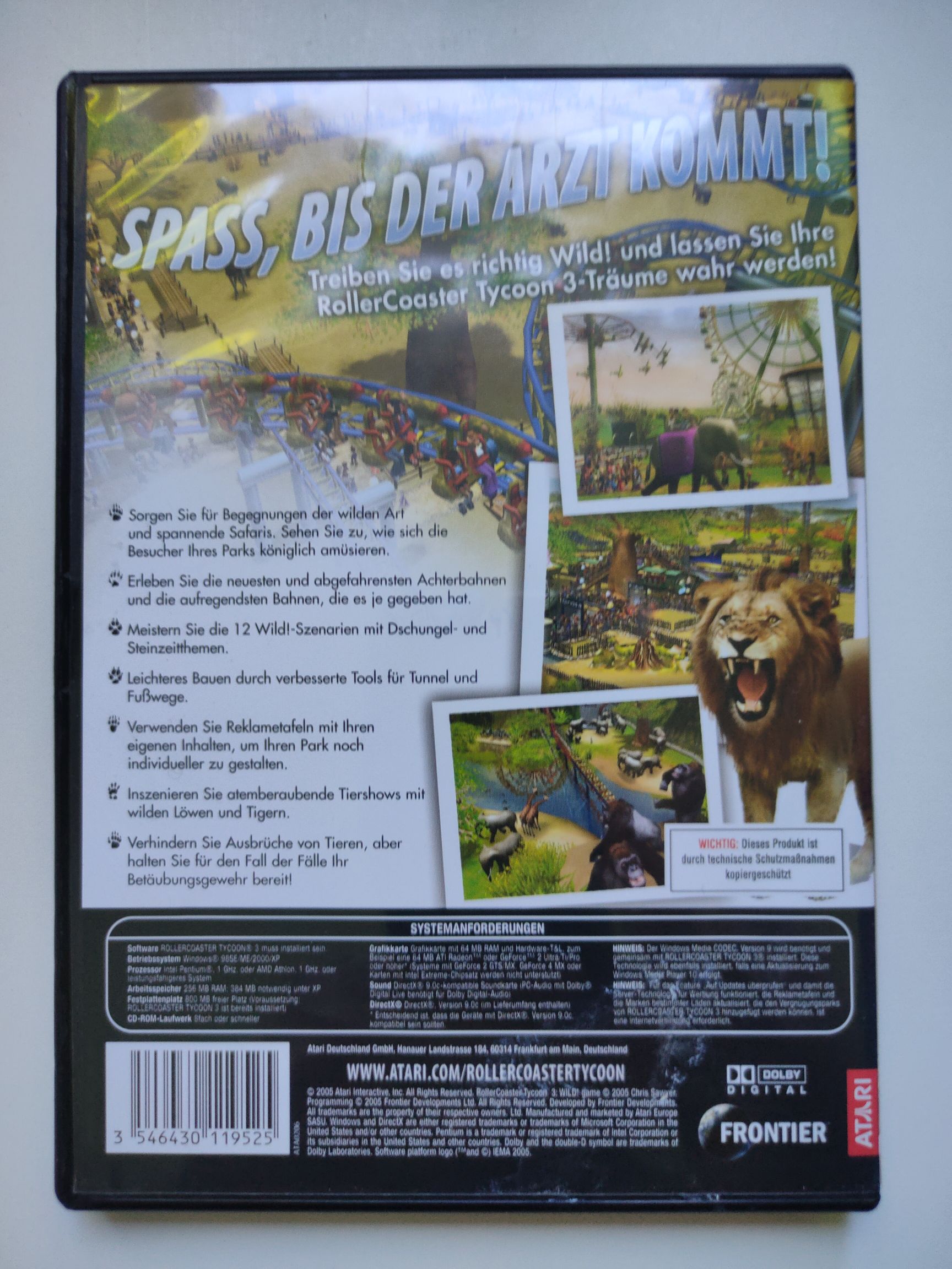 Roller Coaster Tycoon 3 - Wild - PC (Atari - 1) video game collectible [Barcode 3546430119525] - Main Image 2