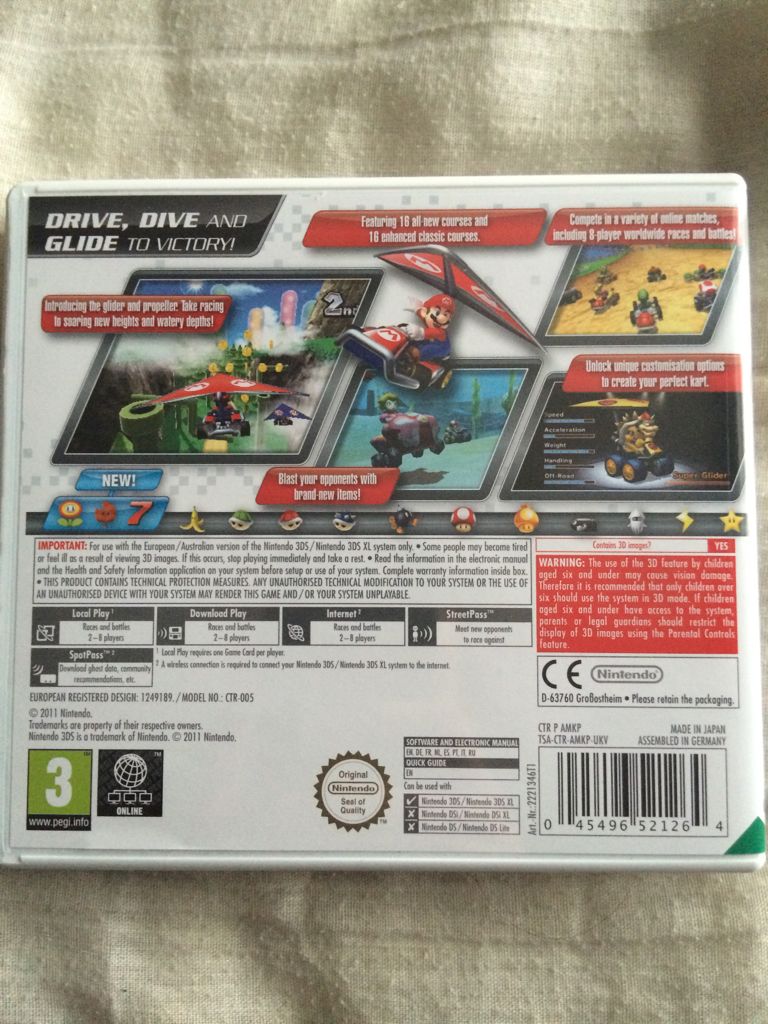 Mario Kart 7 - Nintendo 3DS (Nintendo - 8) video game collectible [Barcode 045496521264] - Main Image 2