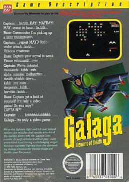 Galaga: Demons of Death - Nintendo Entertainment System (NES) (Bandai - 1-2) video game collectible [Barcode 045557080006] - Main Image 2