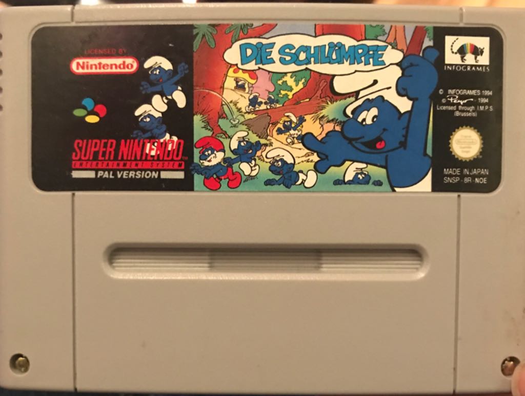 Die Schlümpfe - Nintendo Super Nintendo Entertainment System (SNES) video game collectible - Main Image 1