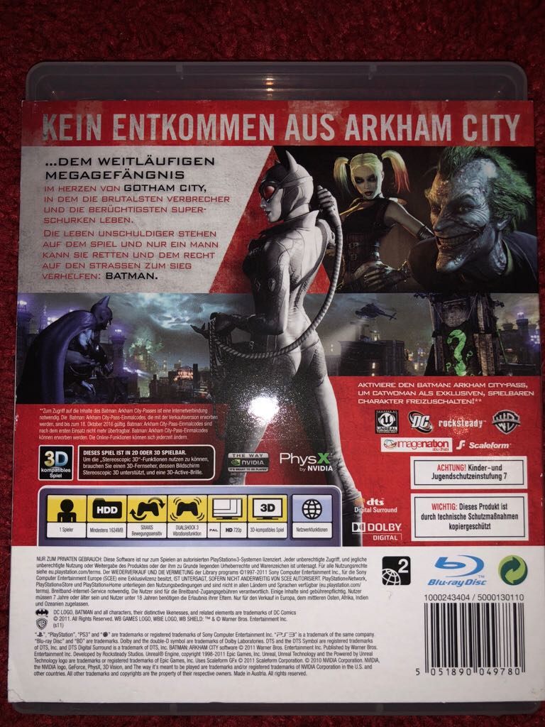 Batman: Arkham City - Sony PlayStation 3 (PS3) (Warner - 1) video game collectible [Barcode 5051890049780] - Main Image 2