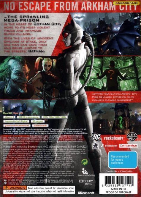 Batman: Arkham City - Microsoft Xbox 360 (Warner Bros Interactive Entertainment - 1) video game collectible - Main Image 2