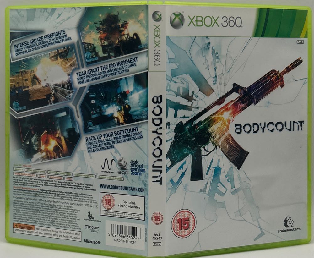 Bodycount - Microsoft Xbox 360 (Codemasters - 12) video game collectible [Barcode 5024866345247] - Main Image 3