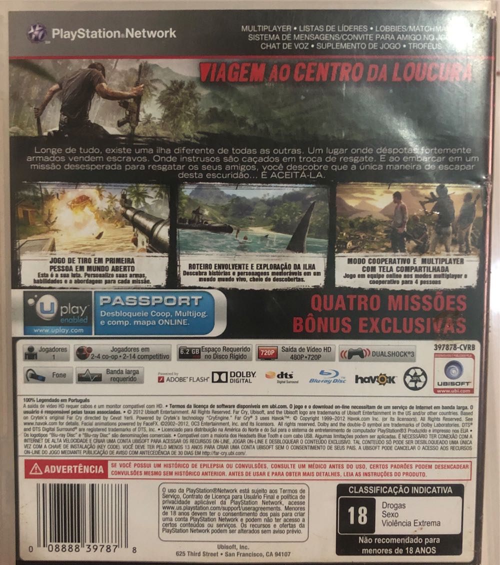 Farcry 3 - Sony PlayStation 3 (PS3) video game collectible [Barcode 008888347873] - Main Image 2
