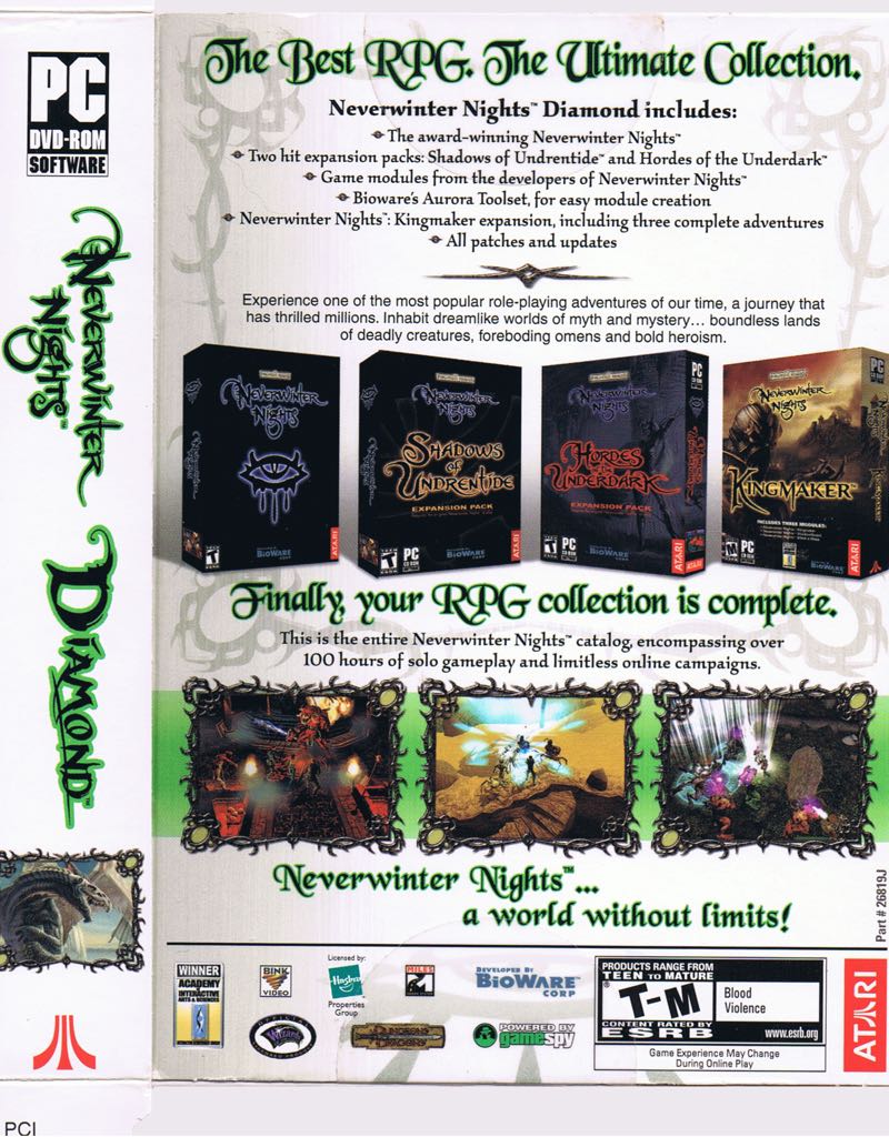 Neverwinter Nights: Diamond - PC (Atari - 1) video game collectible [Barcode 742725268197] - Main Image 2