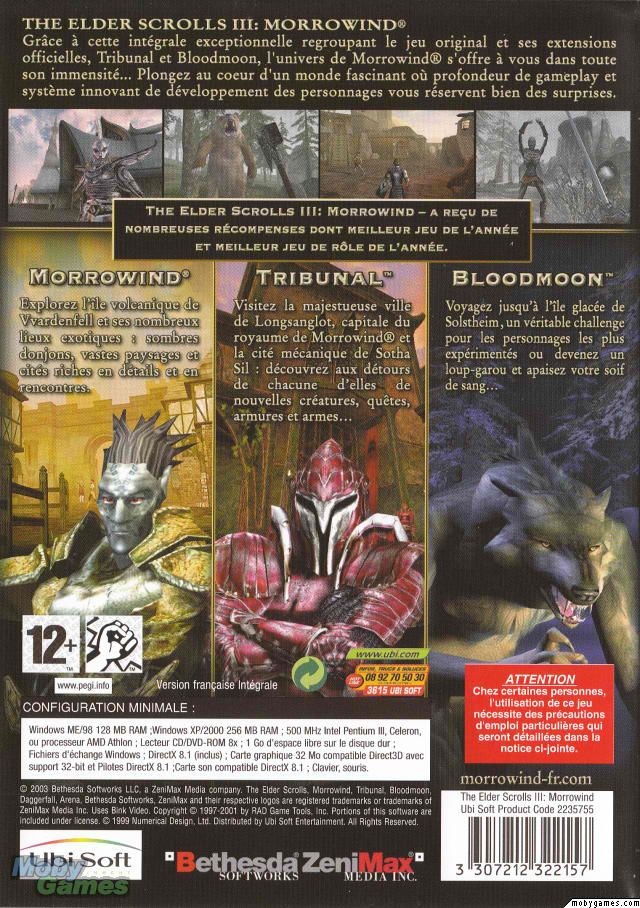 The Elder Scrolls III: Morriwind - Game of the Year Edition - Microsoft Xbox video game collectible - Main Image 2