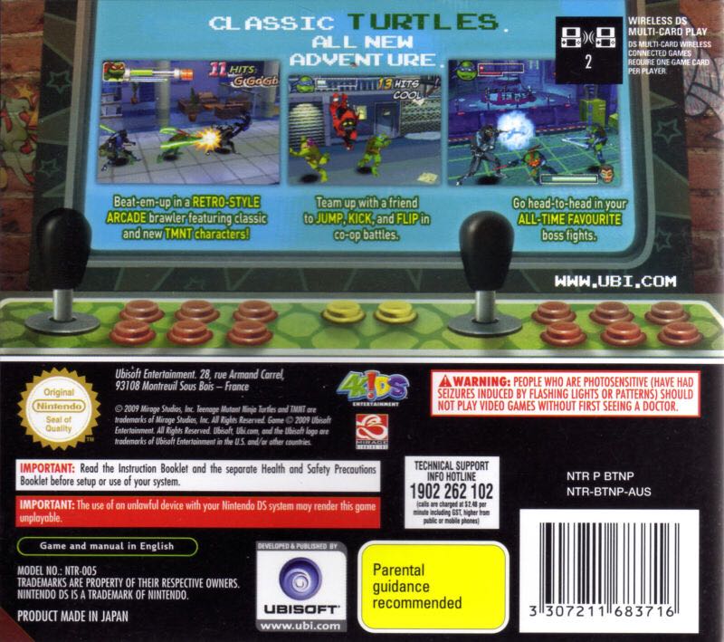 Teenage Mutant Ninja Turtles Arcade Attack - Nintendo DS (2) video game collectible [Barcode 3307211683686] - Main Image 2