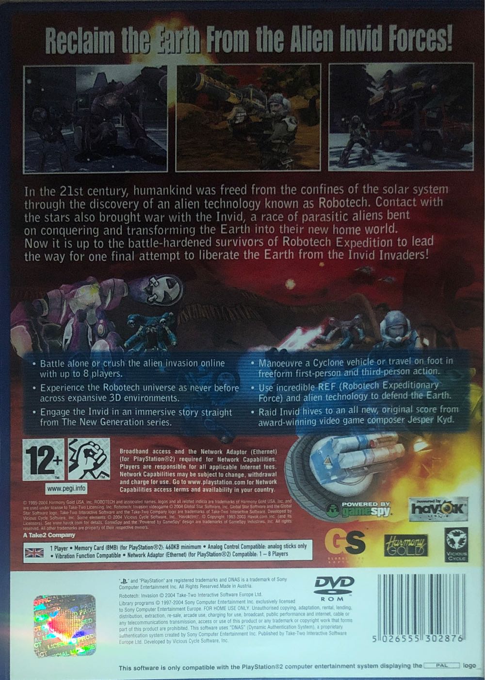 Robotech: Invasion - Sony PlayStation 2 (PS2) (Global Star Software - 1) video game collectible [Barcode 5026555302876] - Main Image 2