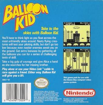 Balloon Kid - Nintendo Game Boy (Nintendo - 1) video game collectible - Main Image 2