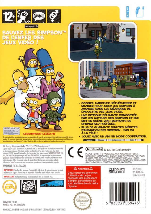 Les Simpson : Le Jeu - Nintendo Wii video game collectible - Main Image 2